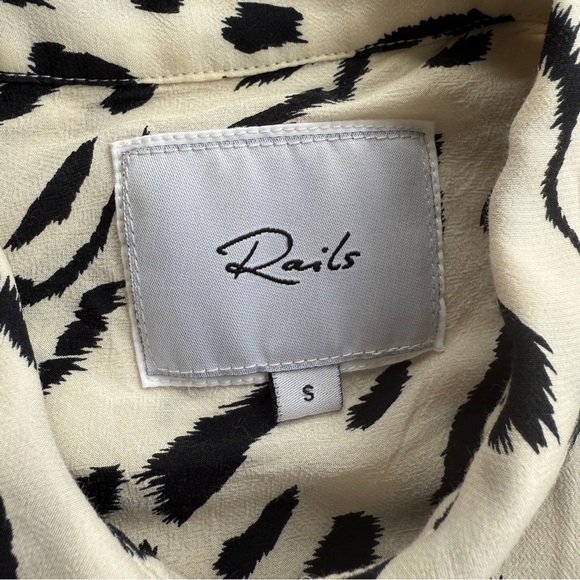 RAILS Whitney Print Shirt | Ivory Animal Mix | Button Down | Size Small | Flawed - Picture 7 of 7